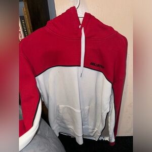 Hollister sweatshirt, red and white, size small